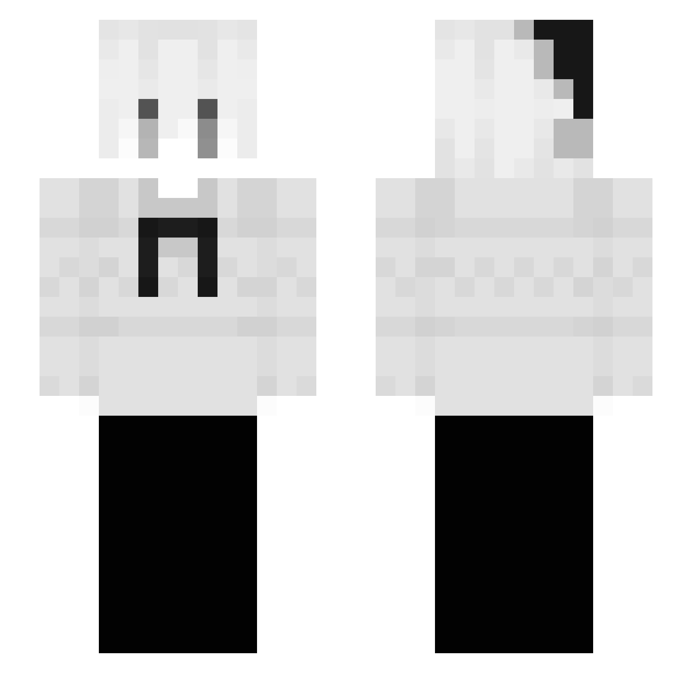 TrapJustinBieber Minecraft skin, front and back view
