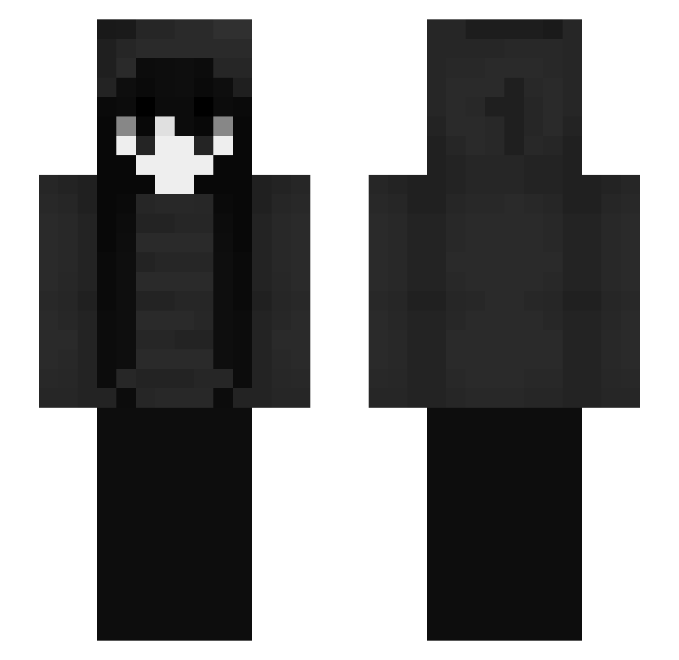 rkva Minecraft skin, front and back view