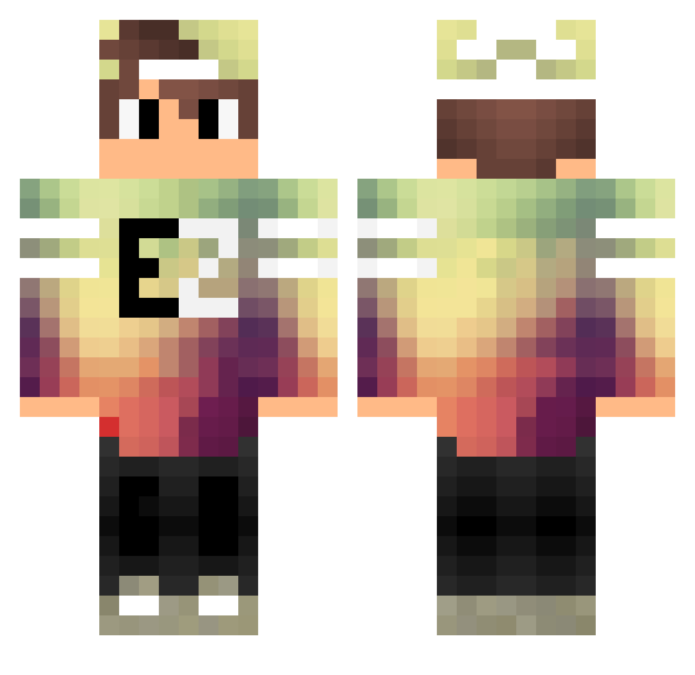 radenzi007 Minecraft skin, front and back view