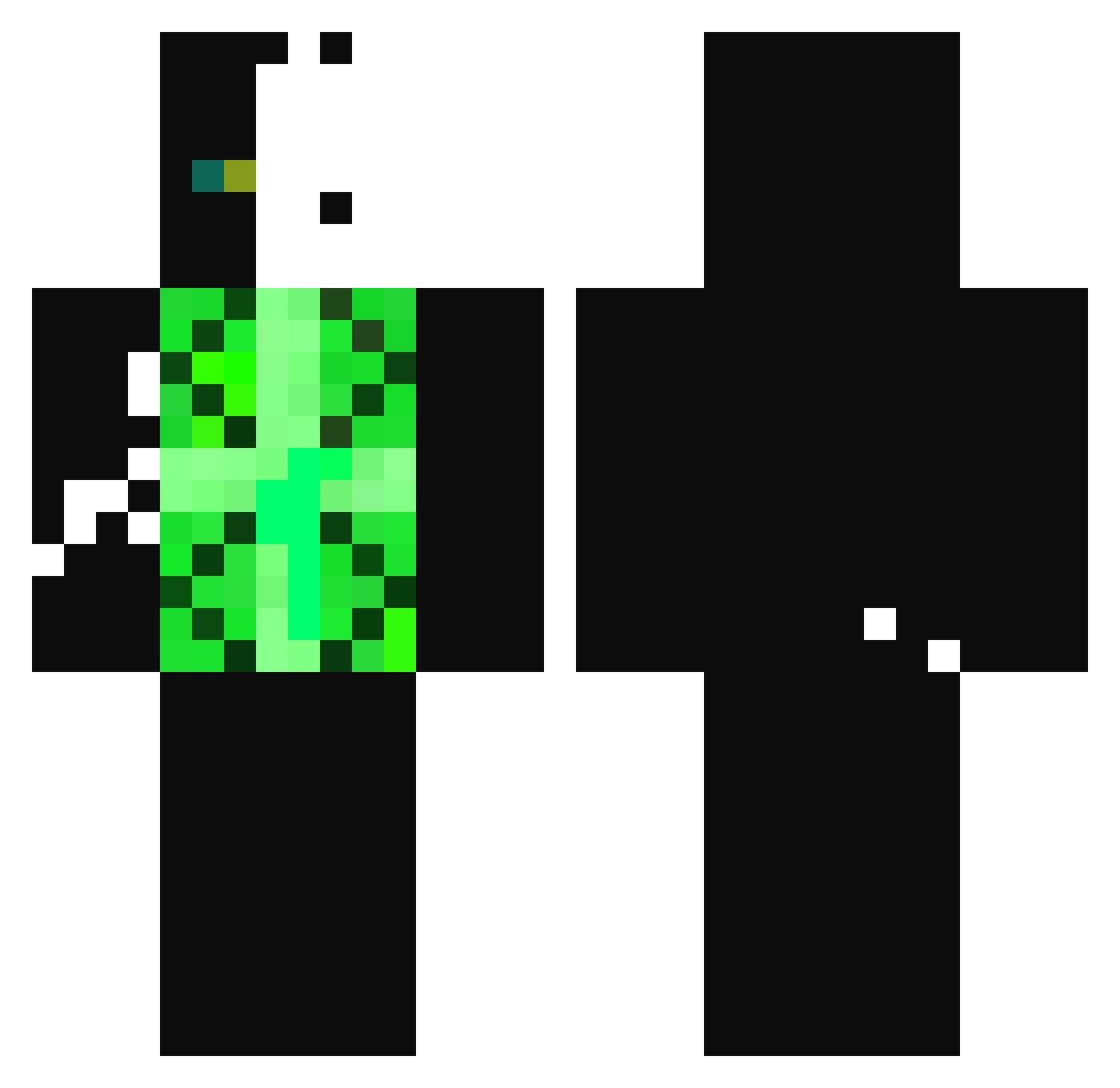 Benekin11 Minecraft skin, front and back view
