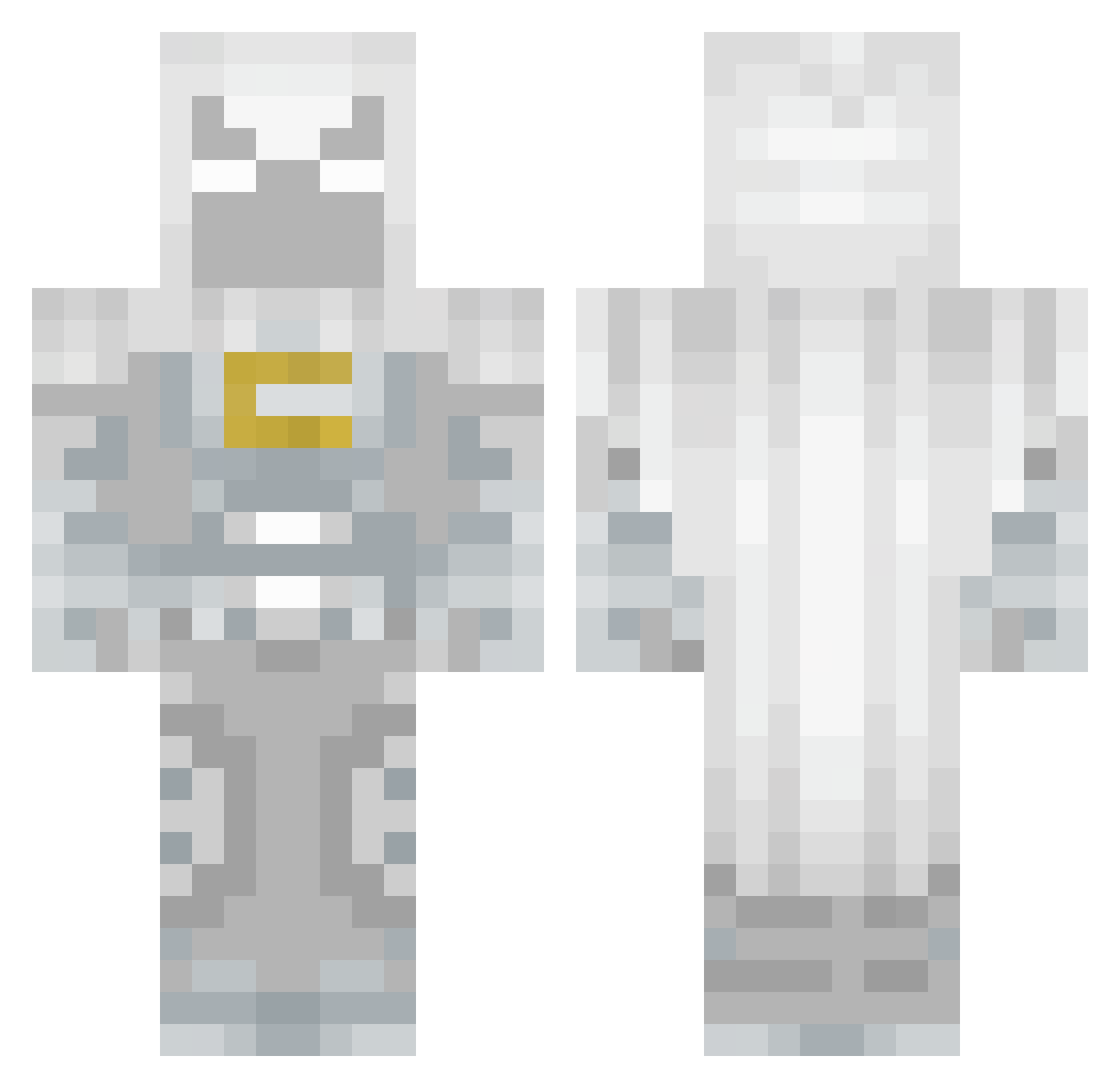 SirChipselot Minecraft skin, front and back view
