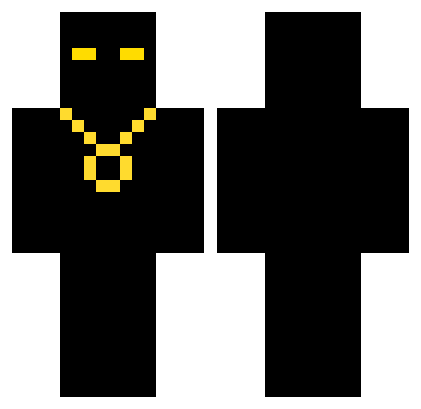 Zacreh Minecraft skin, front and back view