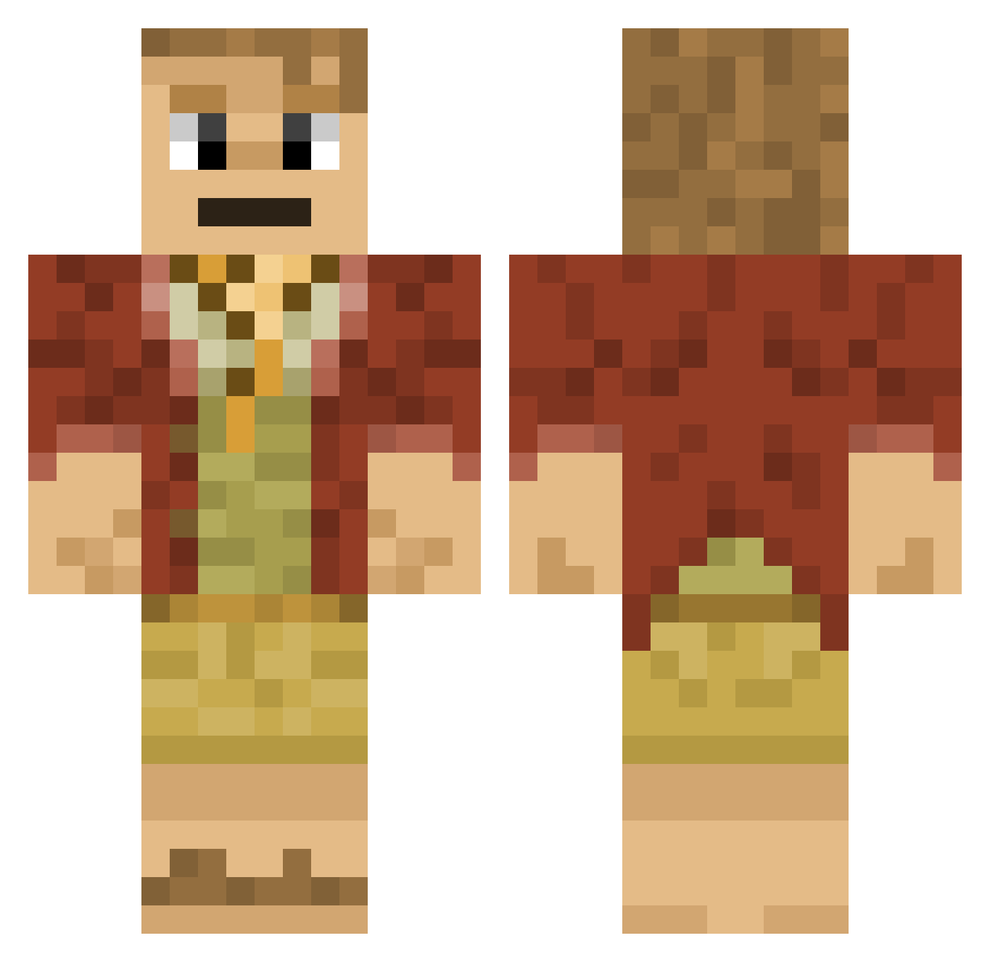 Fildas_czech Minecraft skin, front and back view