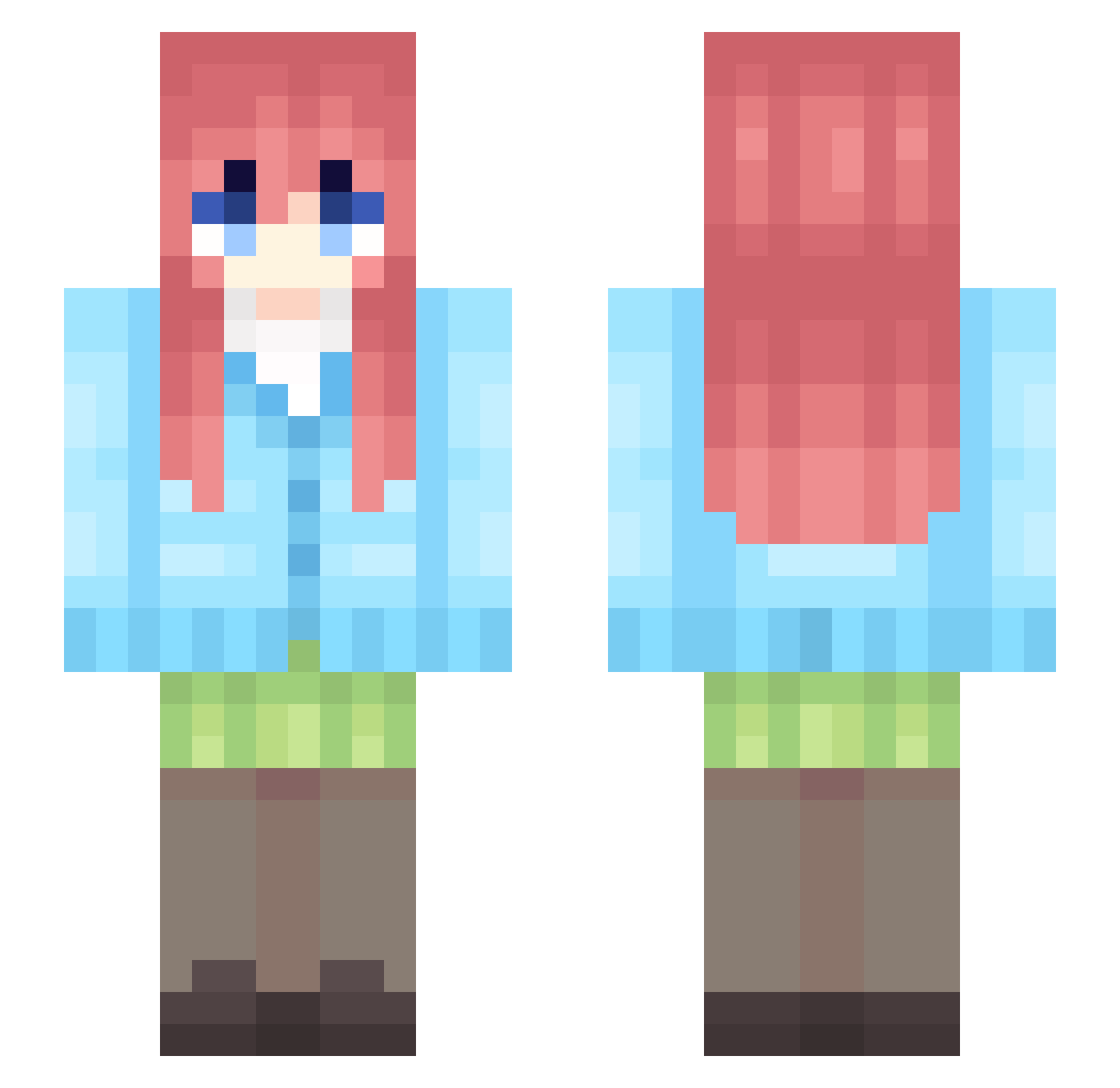 MakiZenin__ Minecraft skin, front and back view