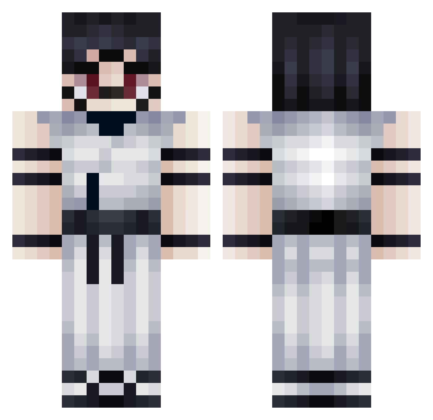 KittyRedstone69 Minecraft skin, front and back view