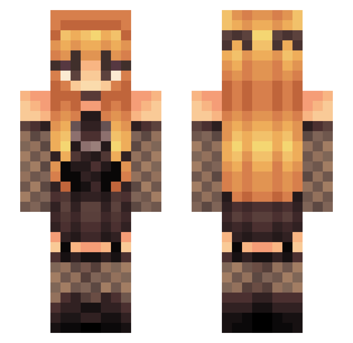 lilybug45612 Minecraft skin, front and back view