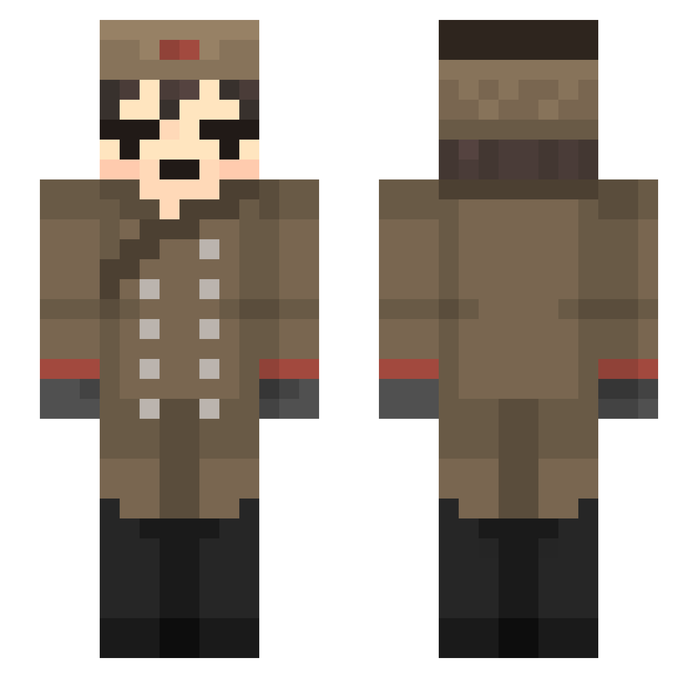 jarate_drinker16 Minecraft skin, front and back view