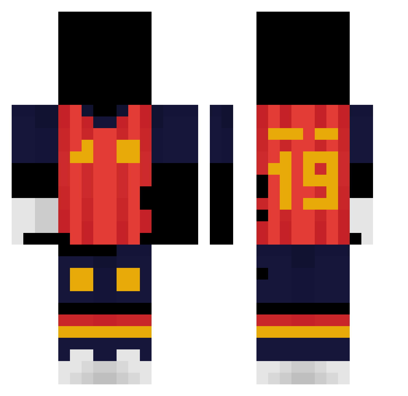 ITzWiz_ Minecraft skin, front and back view