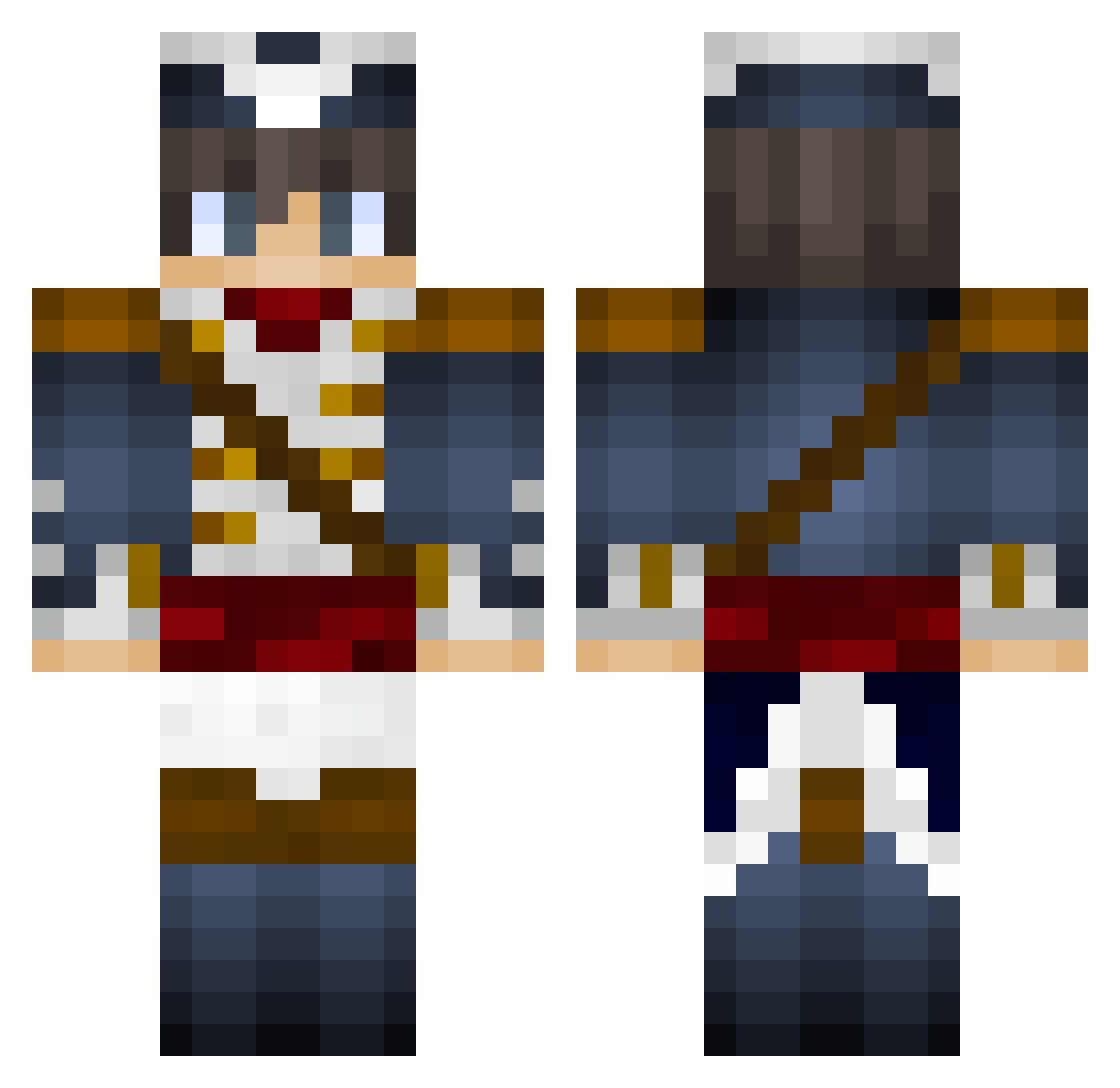 Xi_JinpingHD Minecraft skin, front and back view