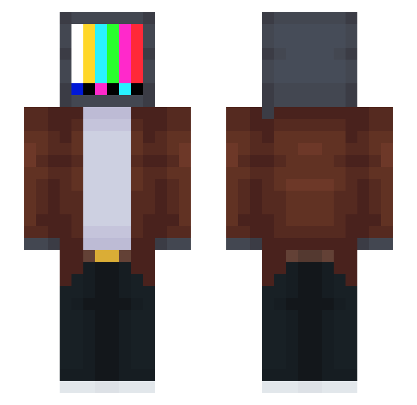 st1ckster Minecraft skin, front and back view