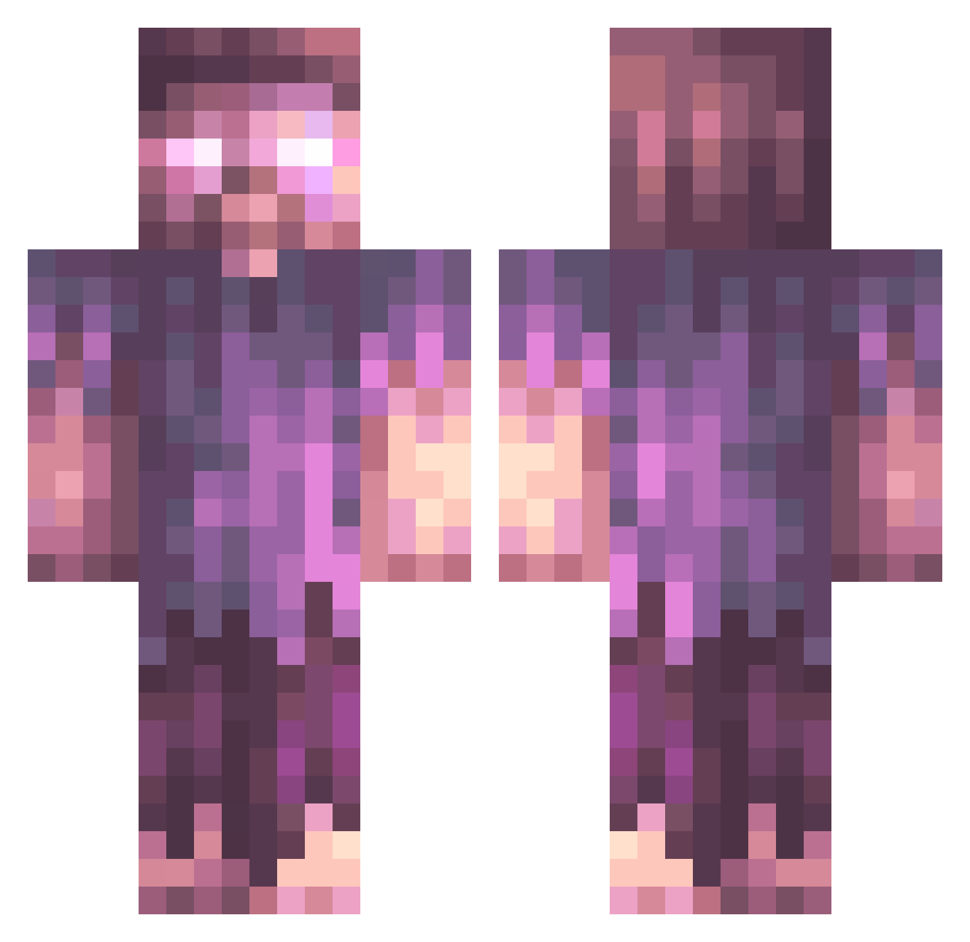 Lmwerty88 Minecraft skin, front and back view