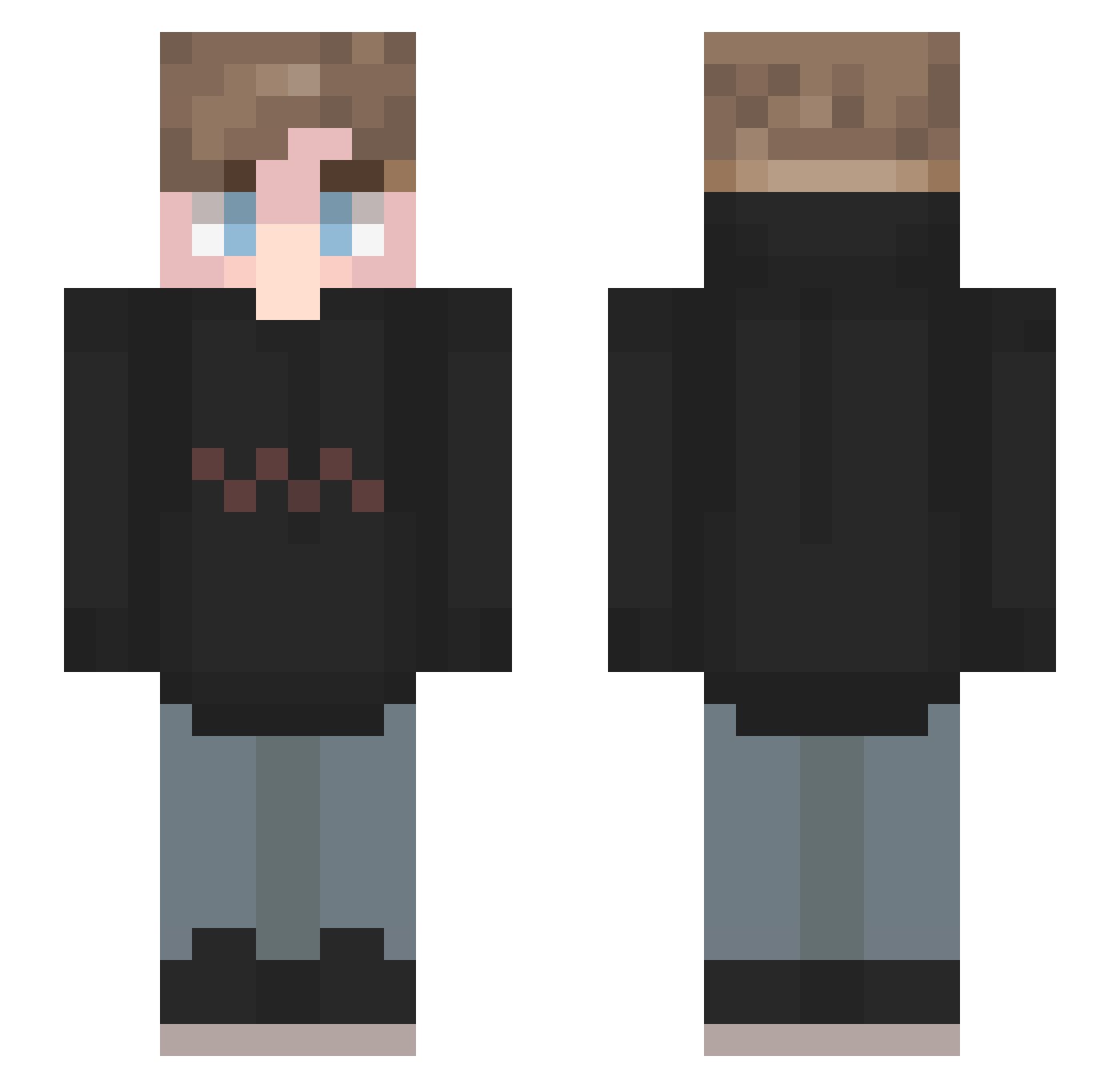 xSzen Minecraft skin, front and back view