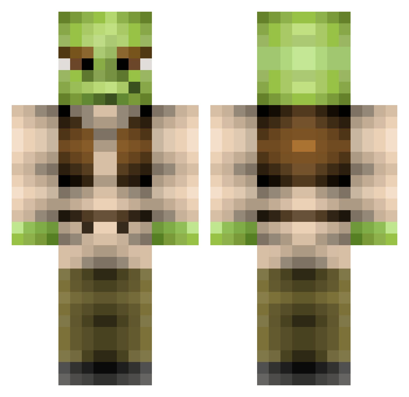 zpops234 Minecraft skin, front and back view