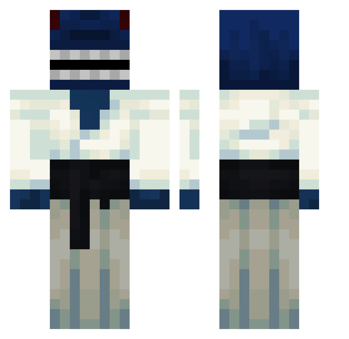ms_ak47 Minecraft skin, front and back view
