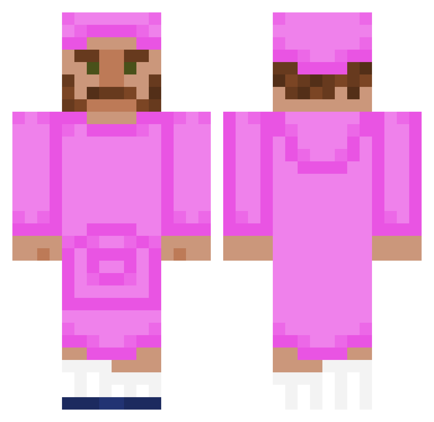 justinultimate Minecraft skin, front and back view