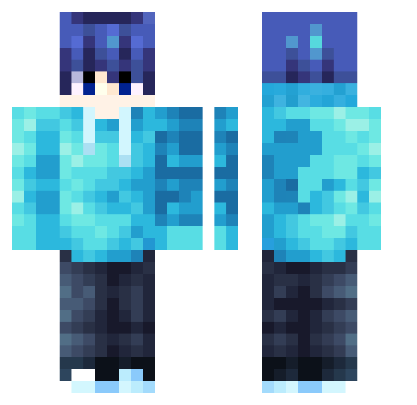 retheprime25459 Minecraft skin, front and back view