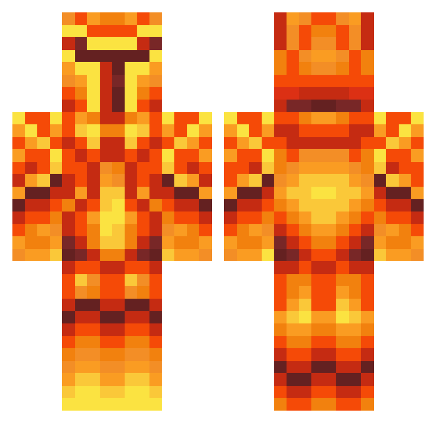 wettgen42 Minecraft skin, front and back view