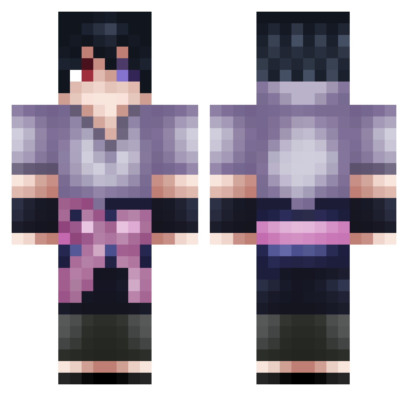 Lagmaron Minecraft skin, front and back view