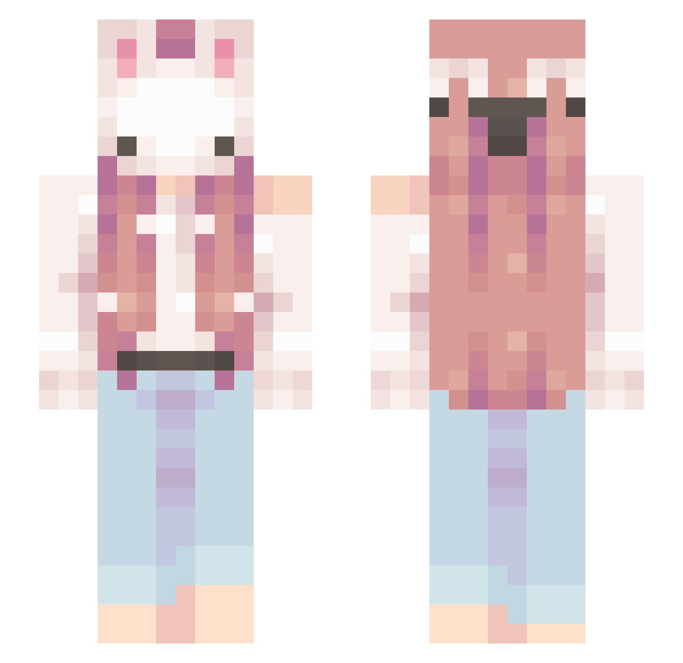 Krywiak Minecraft skin, front and back view