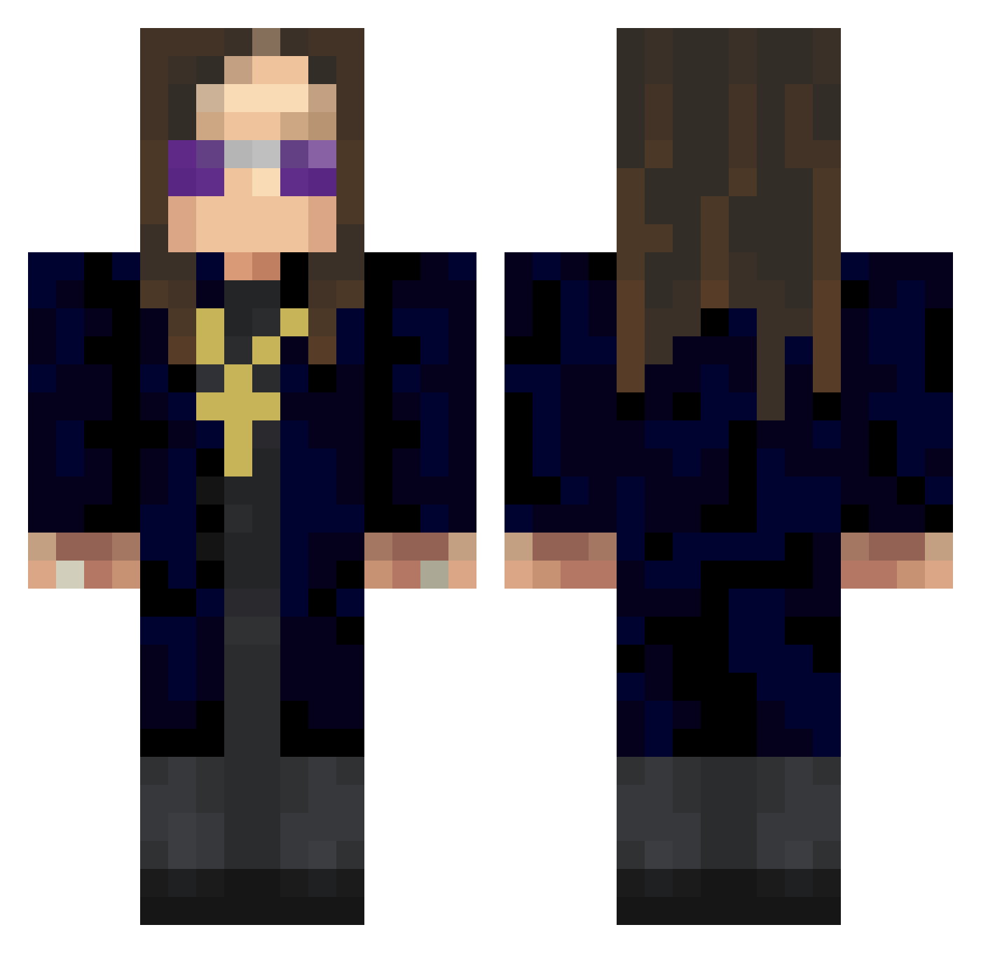 matteogamer7741 Minecraft skin, front and back view