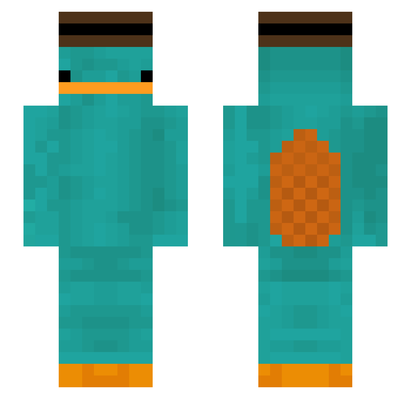 serogny Minecraft skin, front and back view