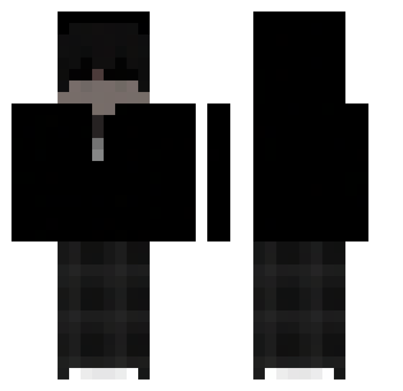 Jamm04 Minecraft skin, front and back view