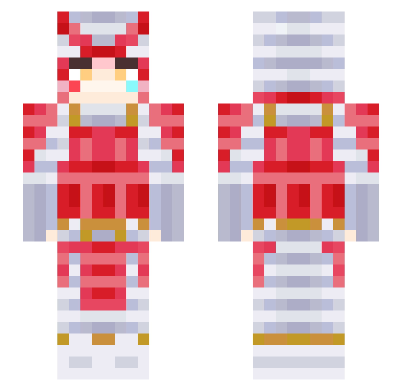 Taun Minecraft skin, front and back view