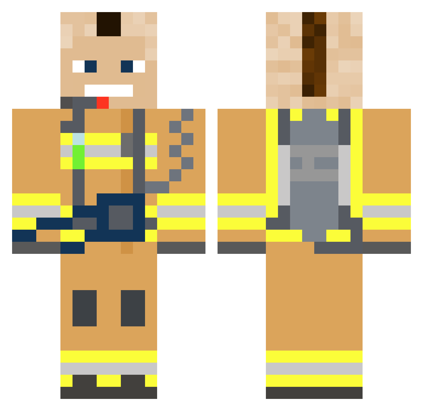 Viper3113 Minecraft skin, front and back view