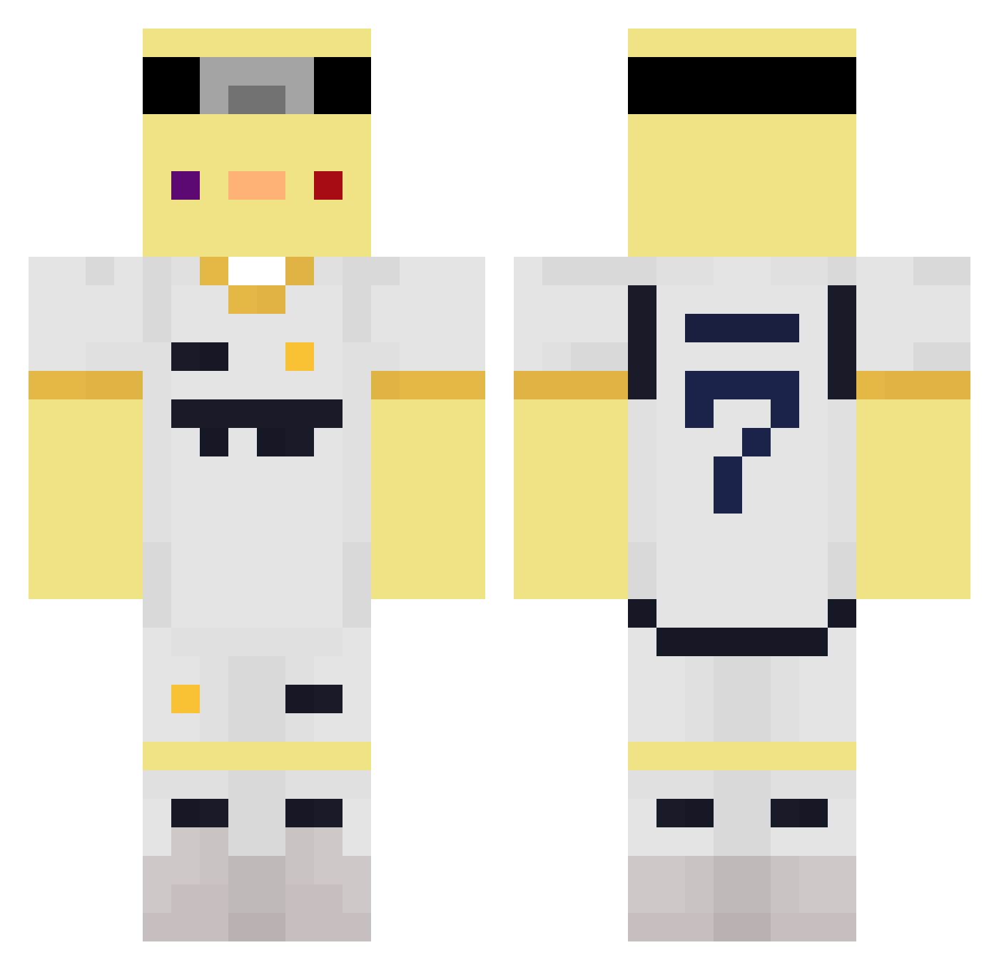 Akiplayz Minecraft skin, front and back view