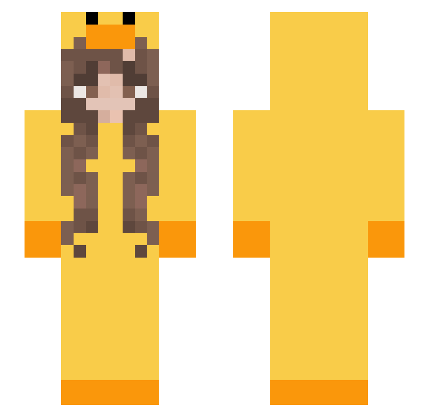 iamsparkle Minecraft skin, front and back view