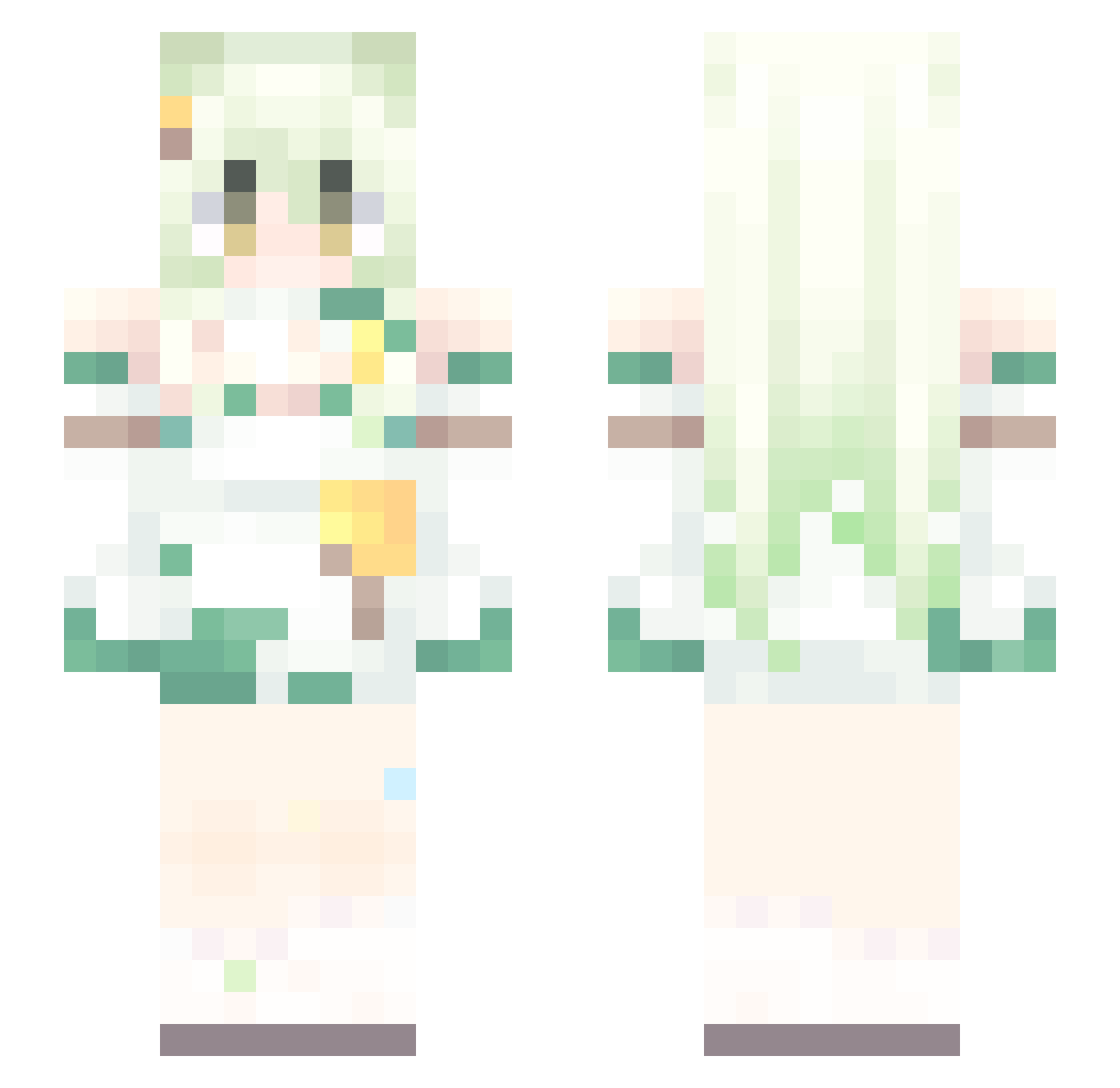 Astrainoda Minecraft skin, front and back view