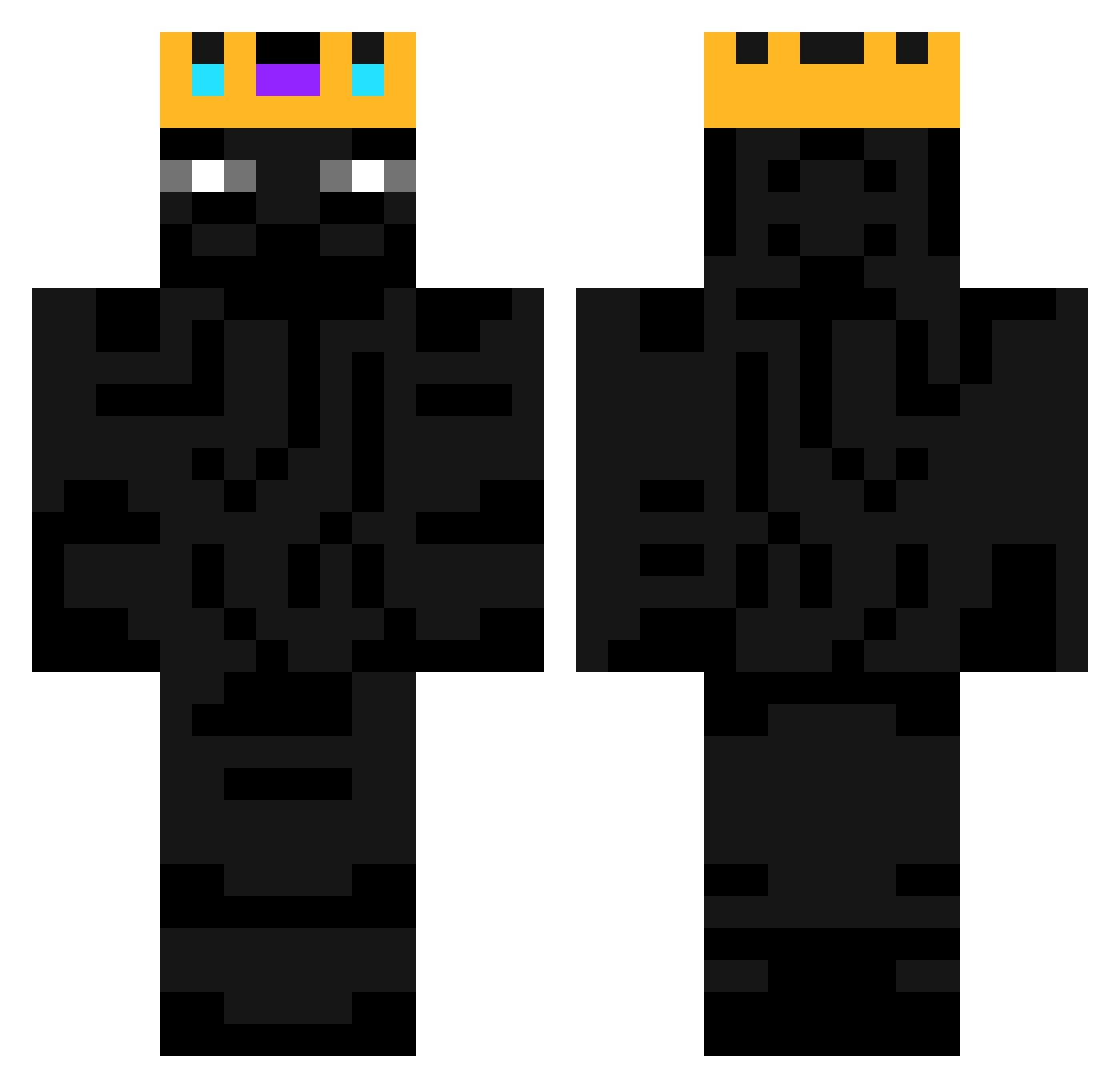 RoboBobo1221 Minecraft skin, front and back view
