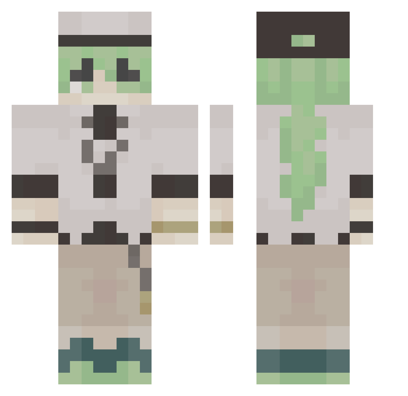 poptart_enjoyer Minecraft skin, front and back view