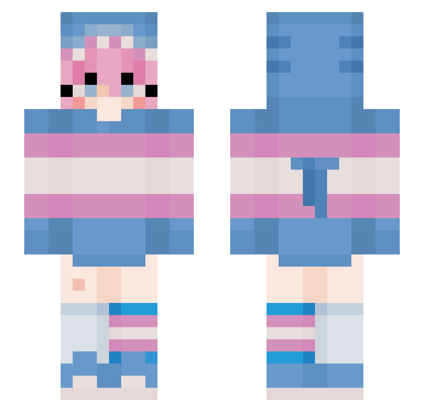 _SquidProQuo_ Minecraft skin, front and back view