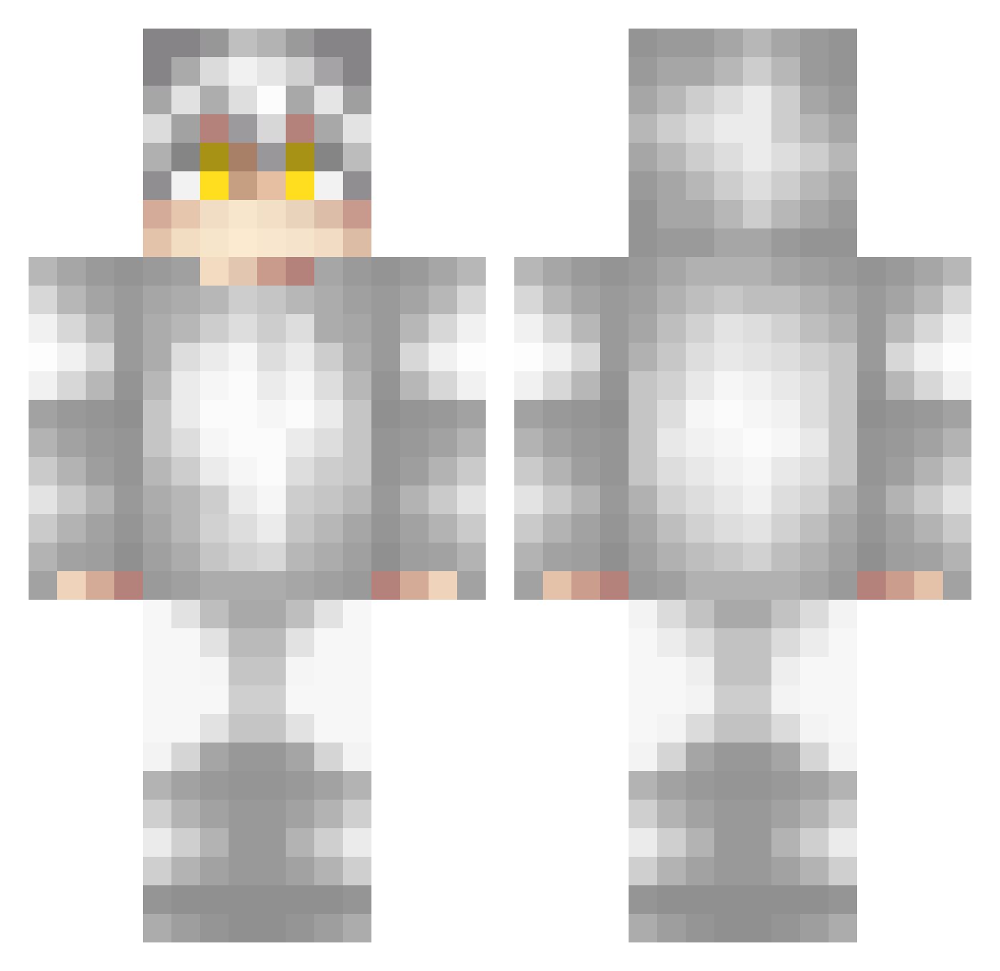 Eradicate Minecraft skin, front and back view