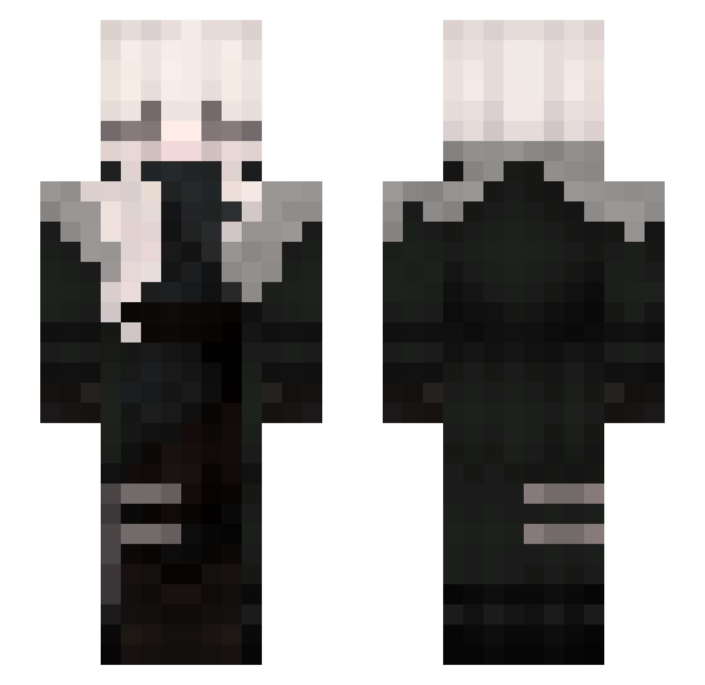 Yorumei Minecraft skin, front and back view