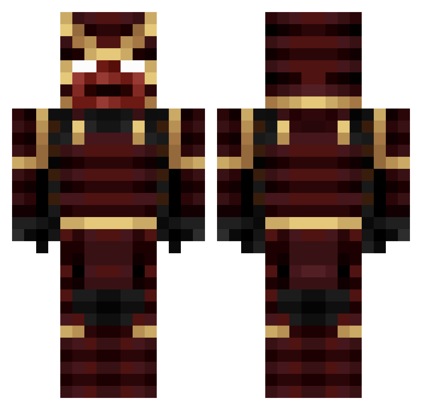Cezar700 Minecraft skin, front and back view