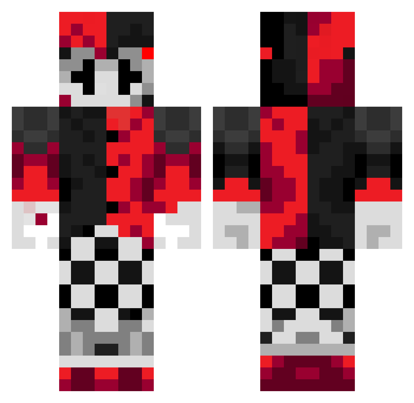 Zachzodia Minecraft skin, front and back view
