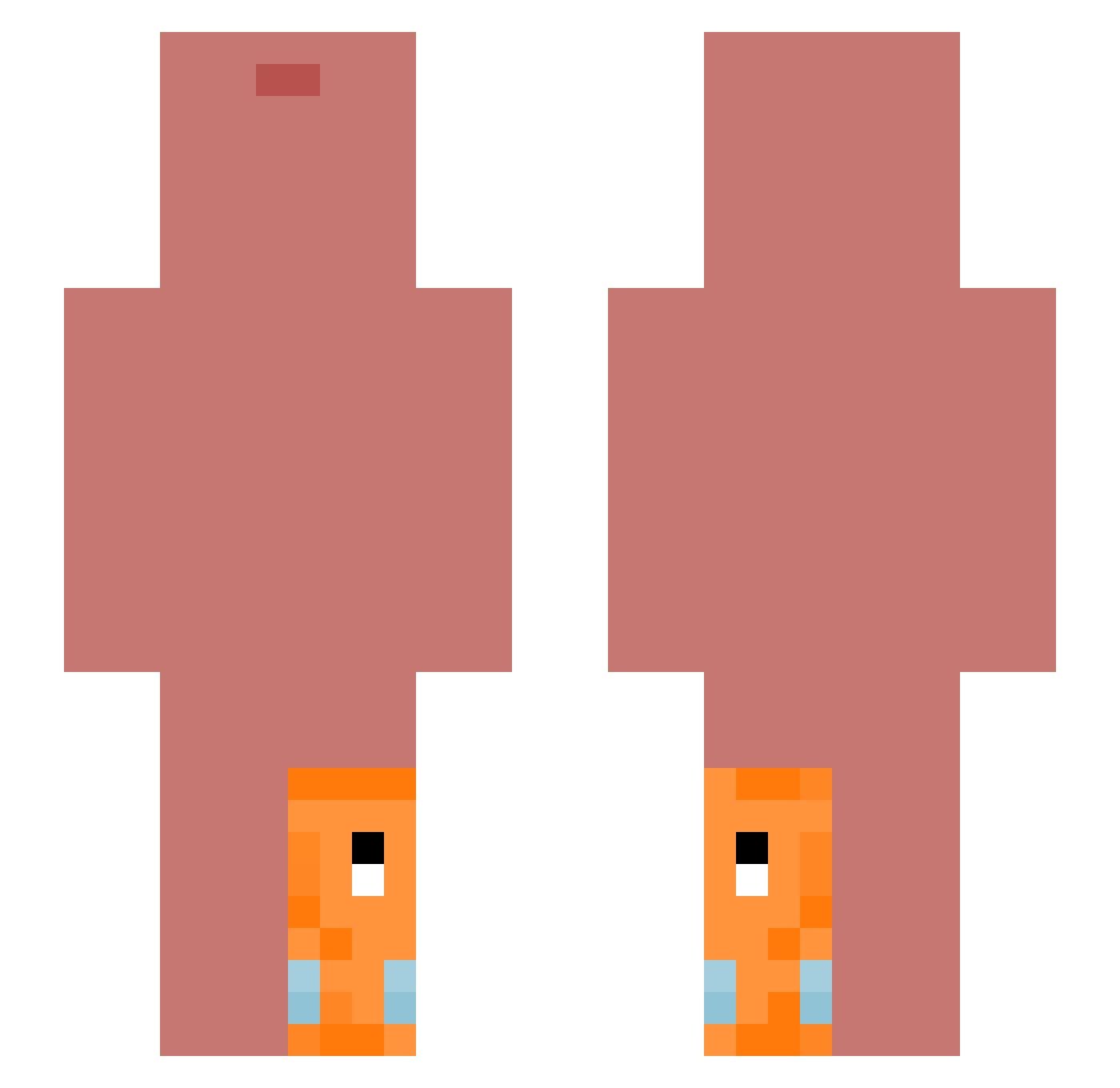 whdqja Minecraft skin, front and back view