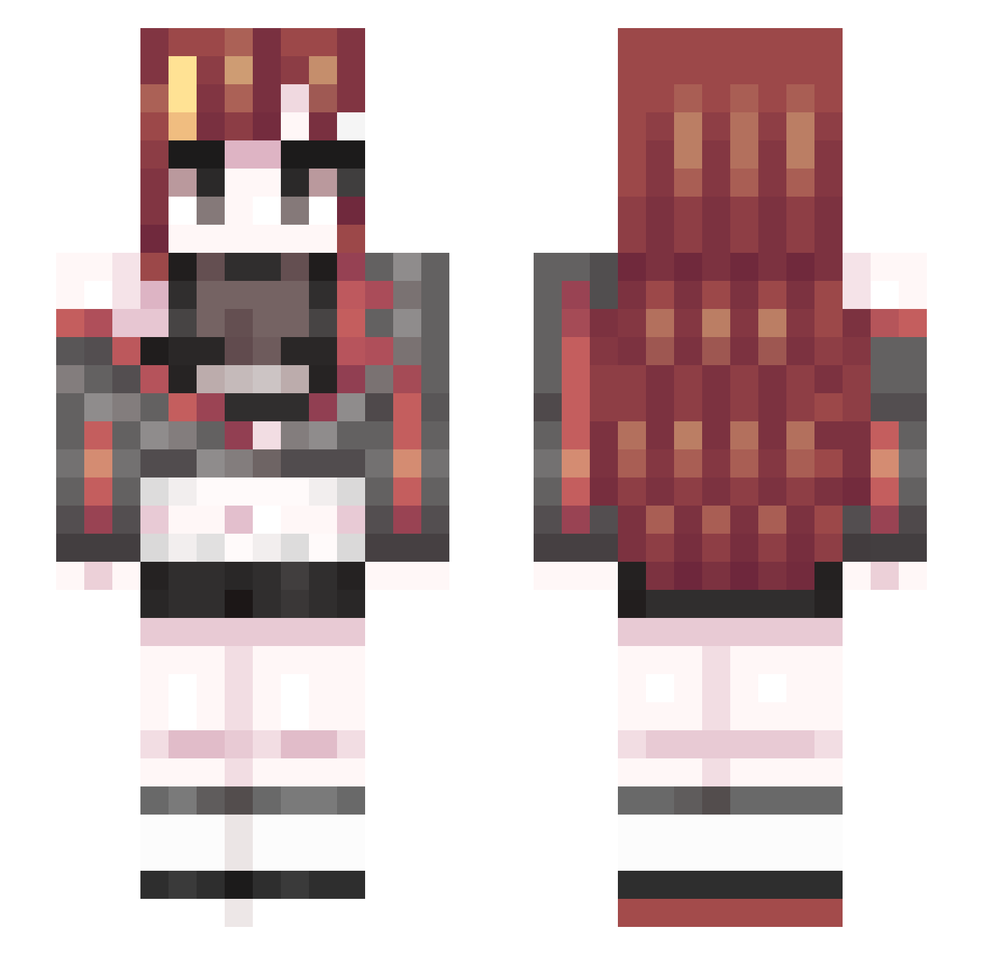 redrog11 Minecraft skin, front and back view