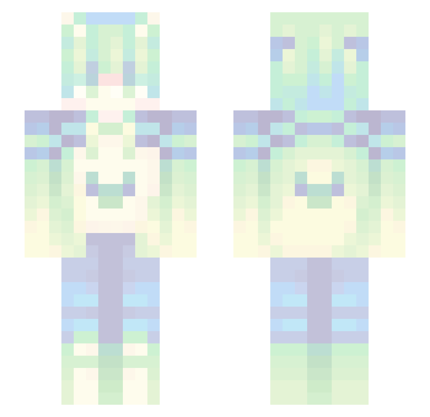 XDLucas4119 Minecraft skin, front and back view