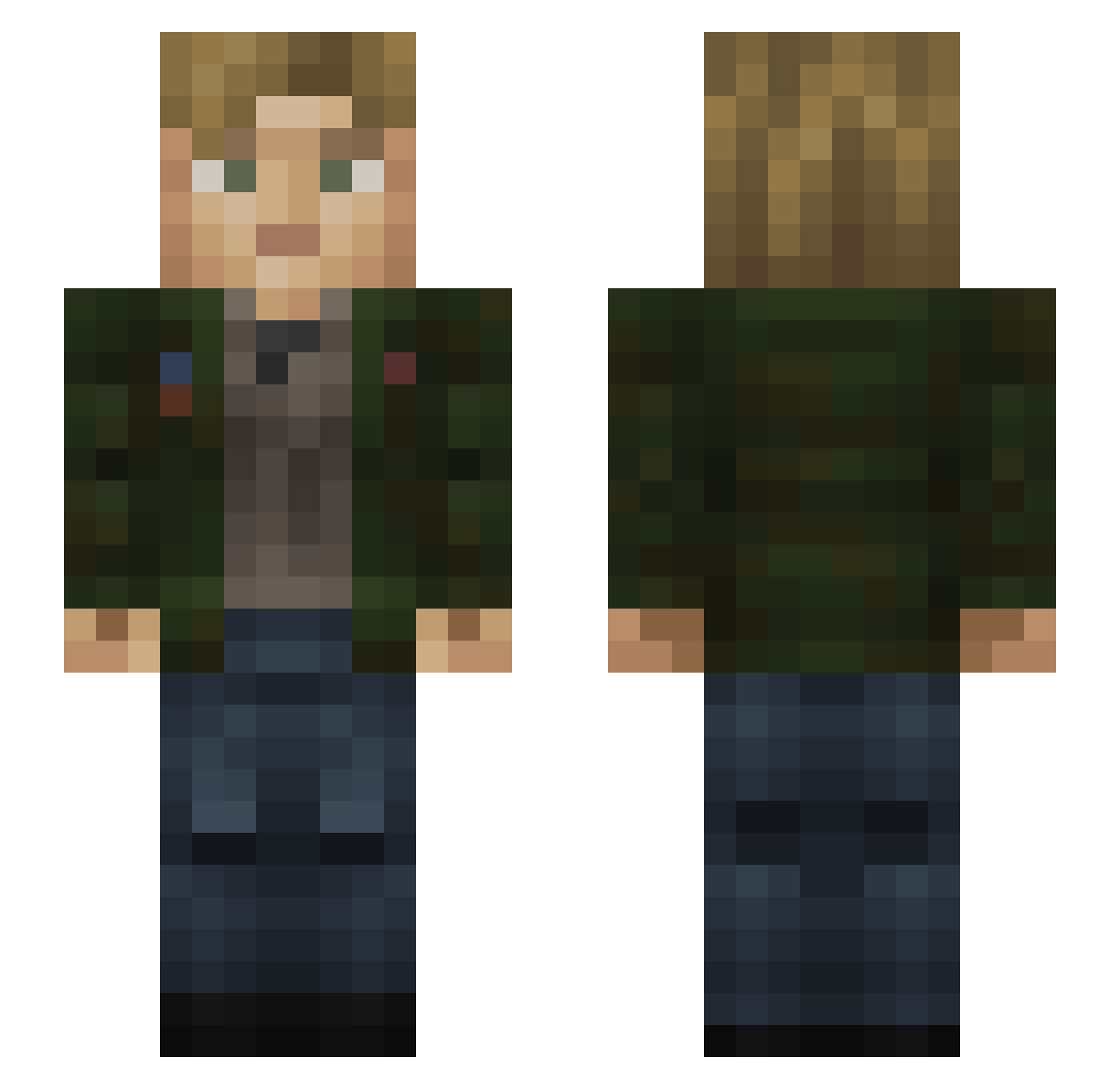 patricksen Minecraft skin, front and back view