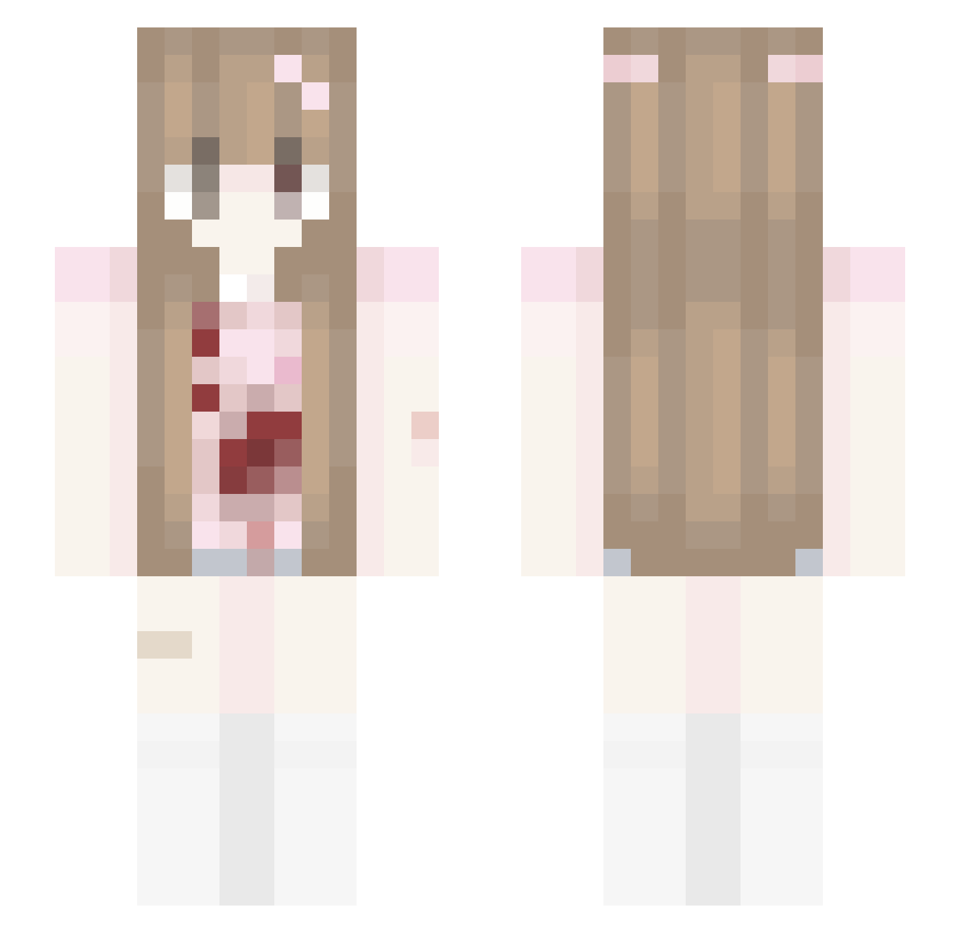 kymv Minecraft skin, front and back view