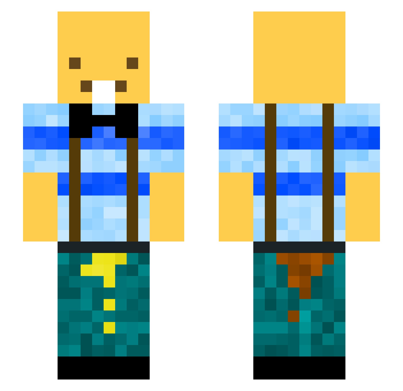 NaSoncu Minecraft skin, front and back view