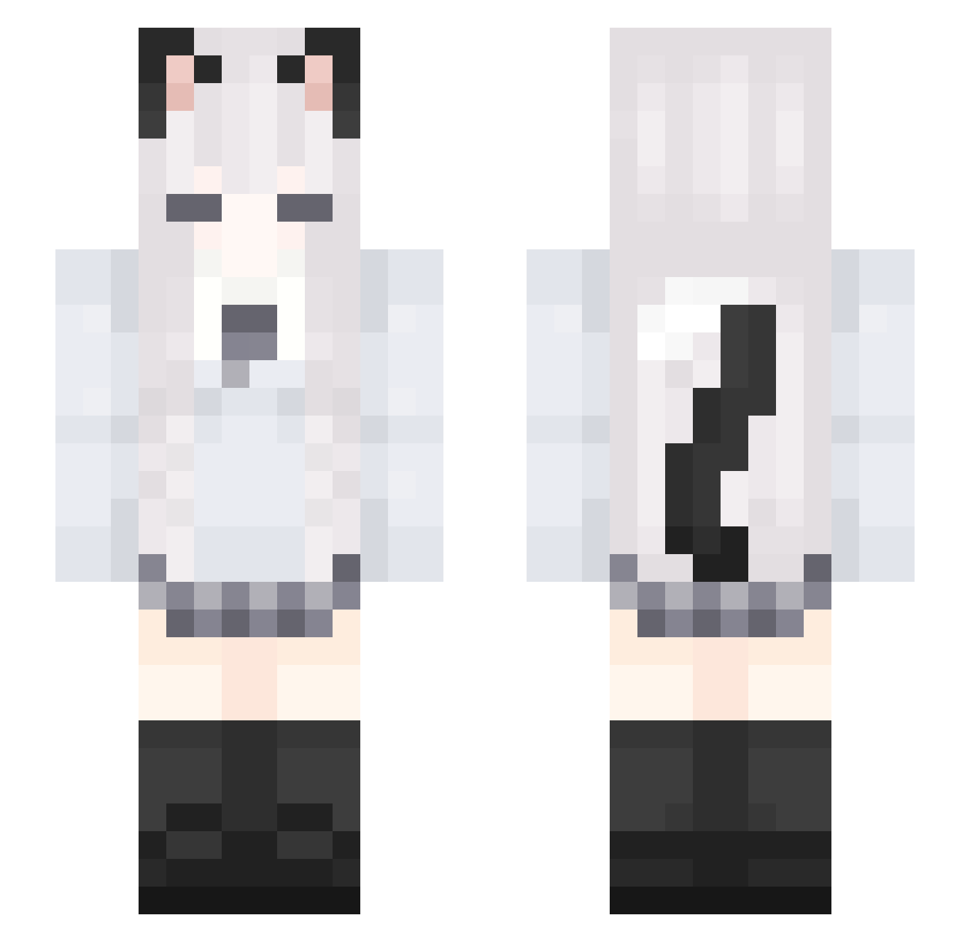toreyeuh Minecraft skin, front and back view