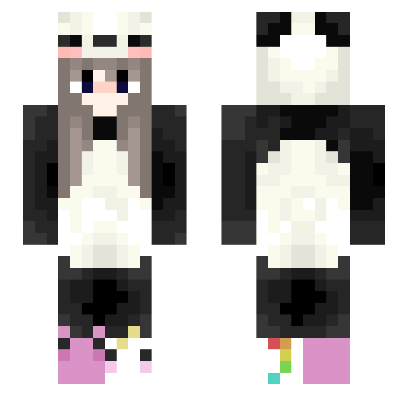 Houlgate Minecraft skin, front and back view