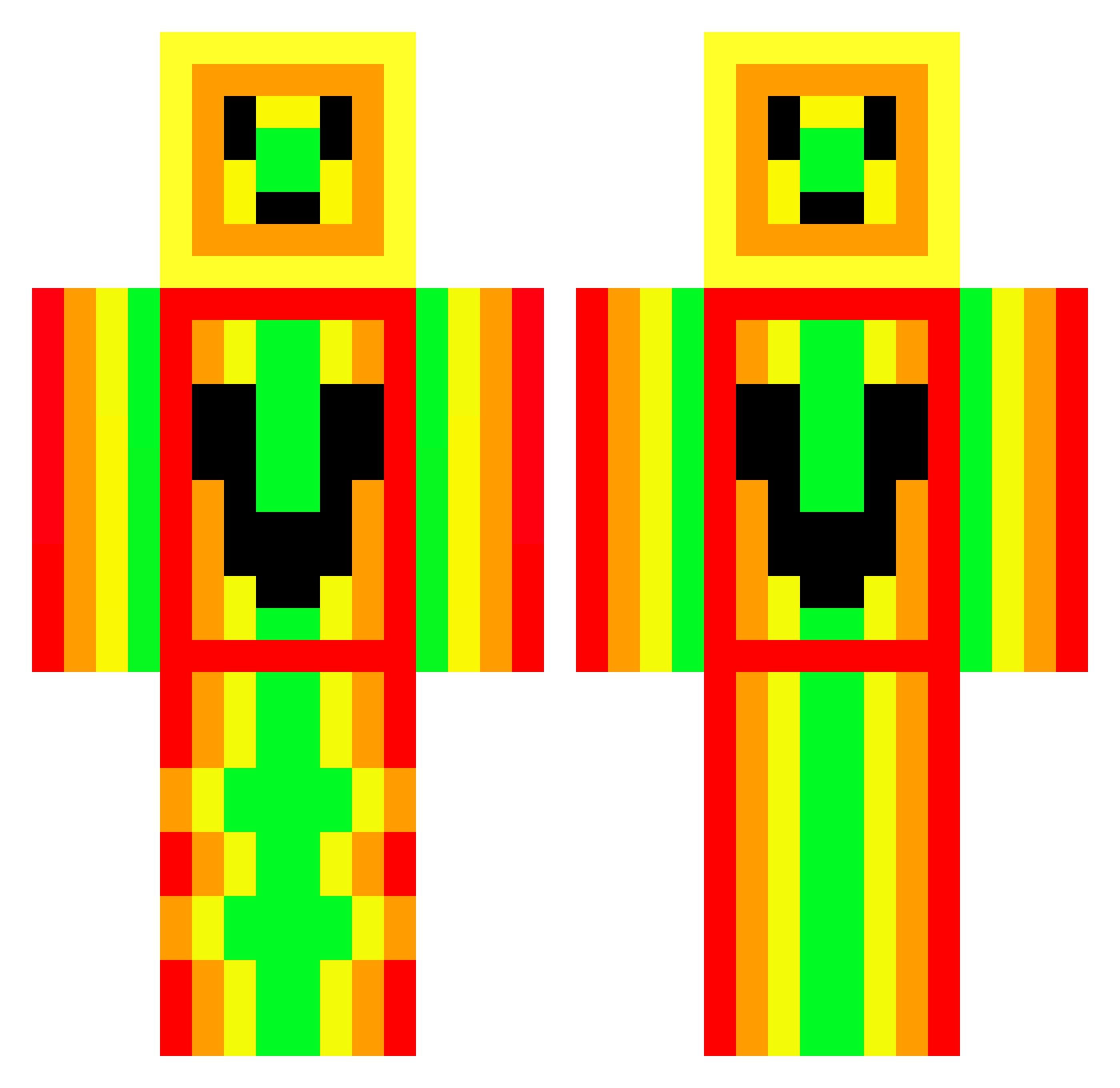 verney_qwq Minecraft skin, front and back view