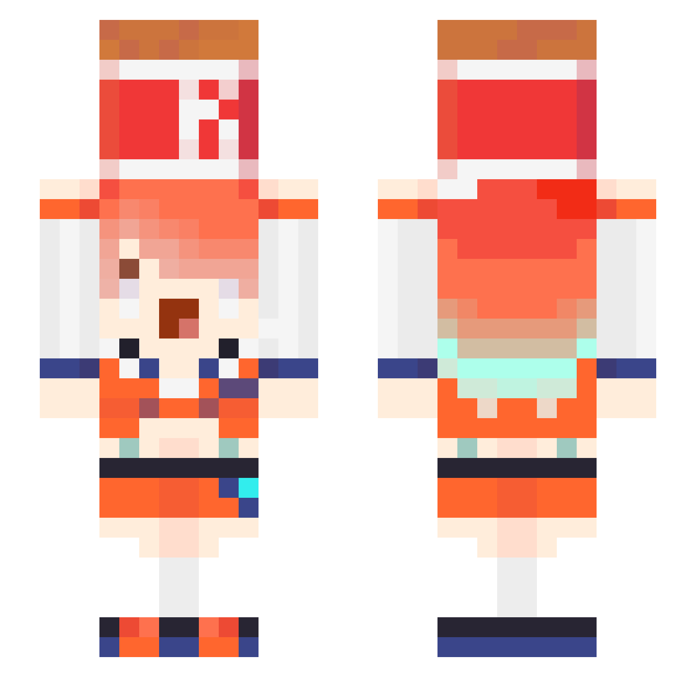 PapaEmeritus Minecraft skin, front and back view