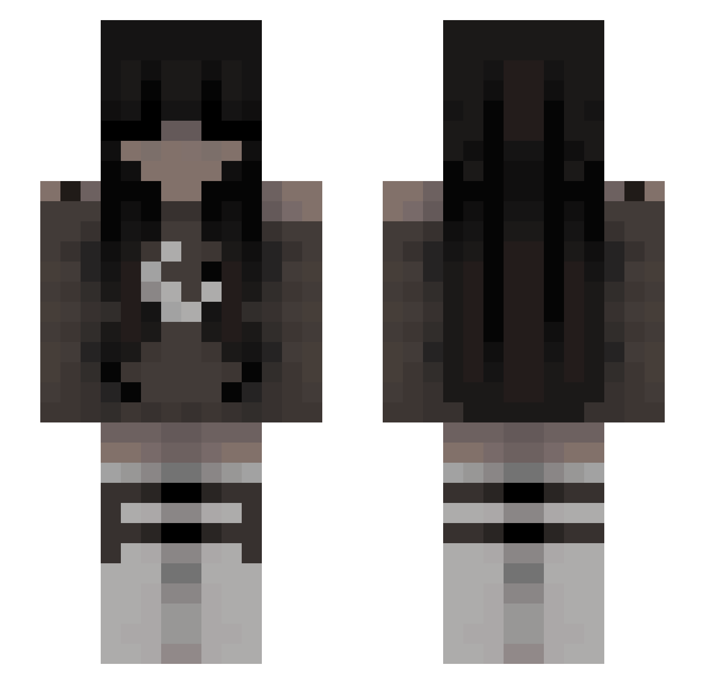 BabseLynn Minecraft skin, front and back view