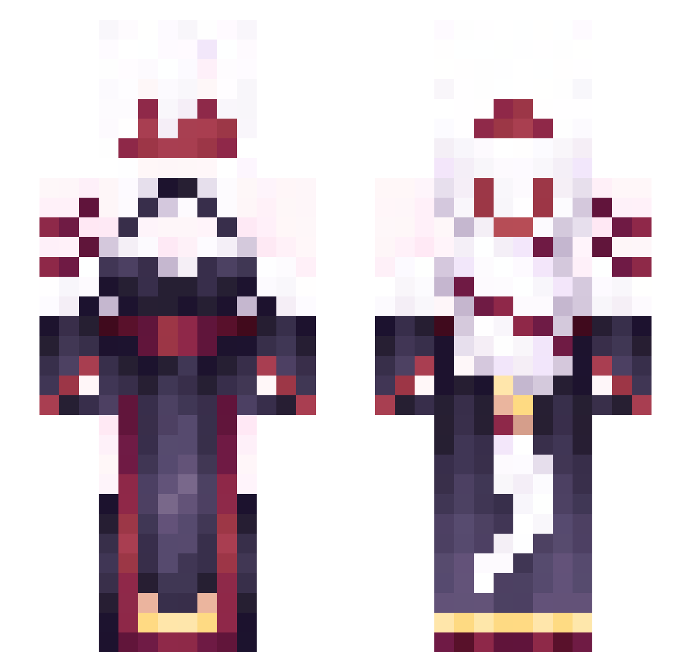 Polyak_ebanat Minecraft skin, front and back view